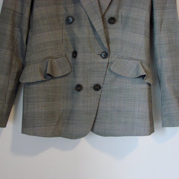 J Crew Glen Plaid Wool Blazer Jacket Gray Blue Double Breasted NEW NWOT Size 2 - Picture 8 of 16